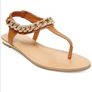 Gold chairs Steve Madden rhinestone sandals new